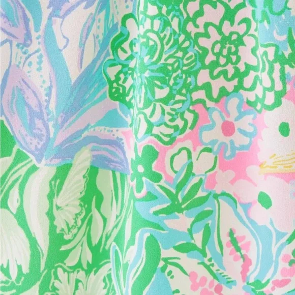 Lilly Pulitzer•Multi Bright Delight Patch -Elsa Silk Top - Picture 6 of 6